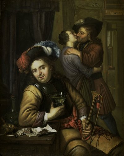 Soldatenscène door Carel de Moor (II) (attributed to)