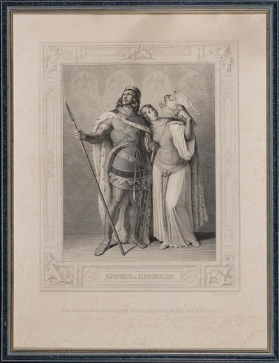 Het Nibelungenlied. Siegfried en Kriemhild, 1860 door Carl Arnold Gonzenbach