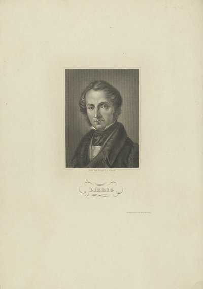 Portret van de chemicus Justus von Liebig, ca. 1840 door Carl Barth