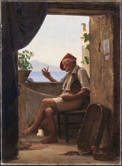 Een visser uit Sorrento, Italië door Carl Bloch