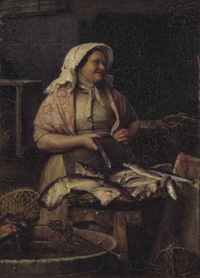 Een visvrouw door Carl Bloch