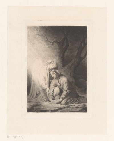 Christus getroost door een engel in de hof van Getsemane door Carl Bloch