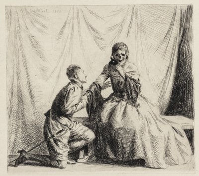 De jonge man en de dood door Carl Bloch