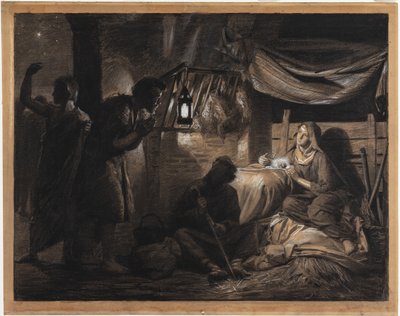 Aanbidding der herders door Carl Bloch