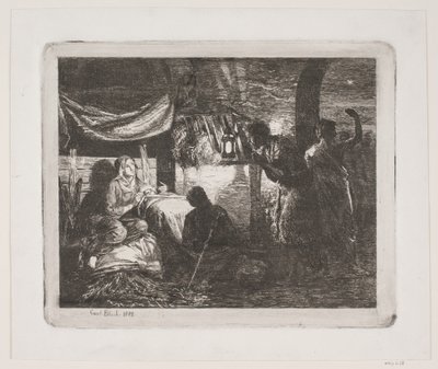 Aanbidding der Herders door Carl Bloch