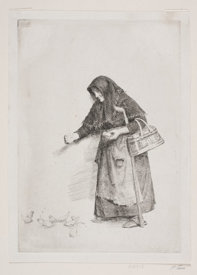 De vrouw met de mussen door Carl Bloch