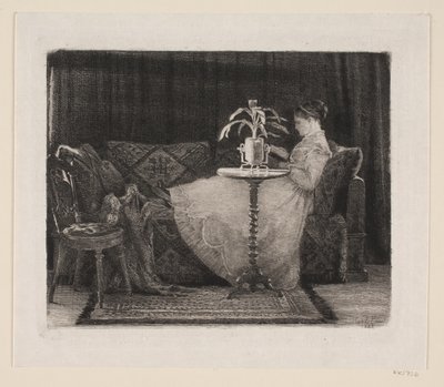 Lezende dame door Carl Bloch
