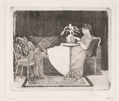Lezende dame door Carl Bloch
