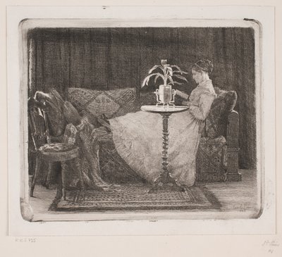 Lezende dame door Carl Bloch
