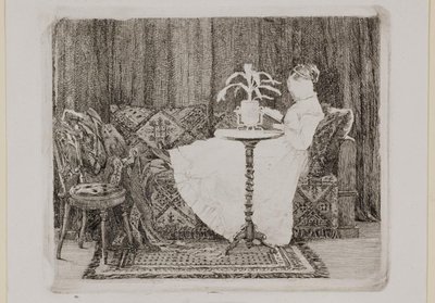 Lezende dame door Carl Bloch