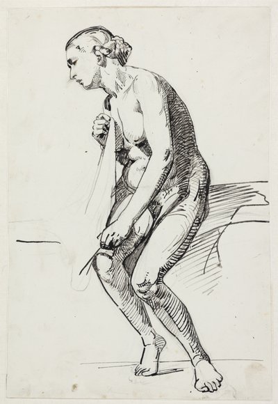 Studies voor het schilderij van het museum "Jairi dochter" (kms835) door Carl Bloch