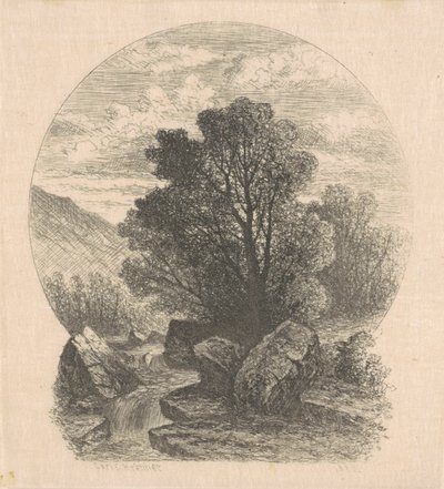 Kleine waterval door Carl C. Brenner