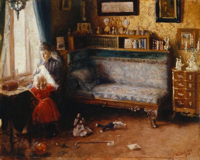 Moeder Helpen, 1892 door Carl Christian Ferdinand Wentorf
