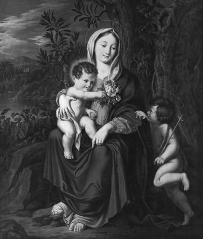 Maagd Maria met het Christuskind en de kleine Johannes door Carl Christian Seydewitz