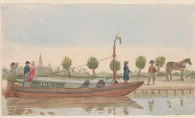 Trekschuit, 1824 door Carl Cristiaan Fuchs