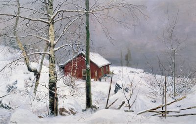Een kleine boerderij door Carl Edvard Diriks