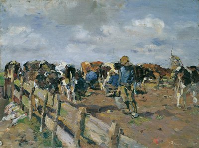 De koeien melken door Carl Fahringer