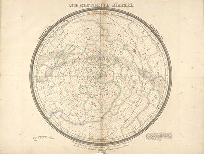 De sterrenhemel - noordelijk halfrond door Carl Ferdinand Weiland