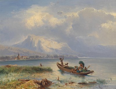 Terug naar huis na de hooioogst door Carl Franz Emanuel Haunold