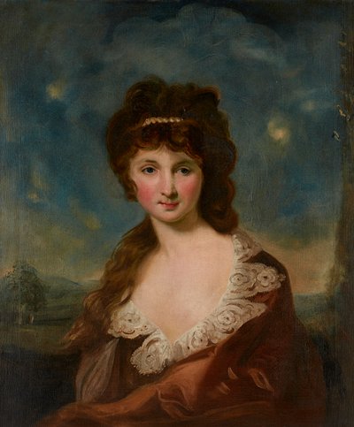 Portret van een dame vermoedelijk Harriet Rochfort (1758-1854) volgens etiket op de achterkant door Carl Frederick von Breda