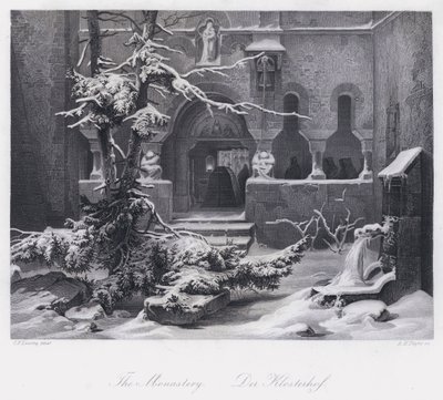 Het Klooster door Carl Friedrich (after) Lessing