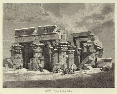 Egypte - Tempel van Kom Ombo door Carl Friedrich Heinrich Werner