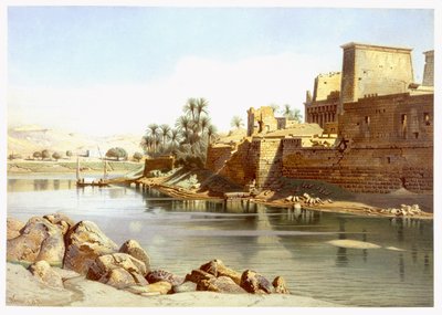 Tempel van Isis in Philae, 1870 door Carl Friedrich Heinrich Werner
