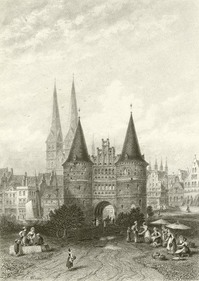 De Holsteinpoort, Lübeck door Carl Friedrich Heinrich Werner