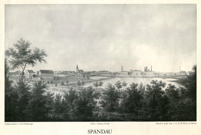 Stadsgezicht Spandau rond 1860 door Carl Frühsorge