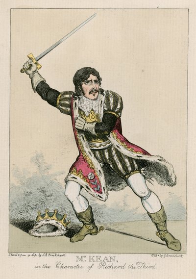 Mr. Edmund Kean in de rol van Richard de Derde door Carl Georg Adolph Hasenpflug