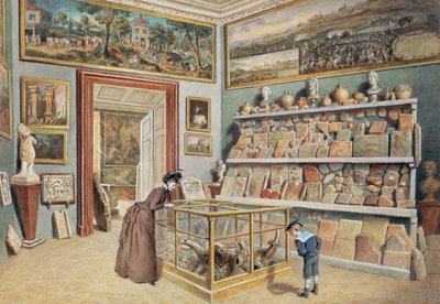 De apsiskamer met de Romeinse bakstenen door Carl Goebel d. J.