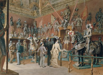 Wapenarsenaal I van de Ambras Collectie door Carl Goebel der Jüngere