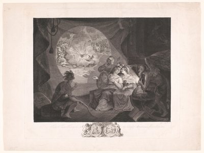 Allegorie op de Tea-party en de Amerikaanse, Nederlandse en Zwitserse vrijheidsstrijd door Carl Gottlieb Guttenberg