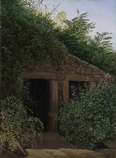 Een overwoekerde mijnschacht, ca. 1824 door Carl Gustav Carus