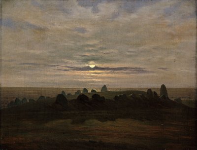 Steentijdvesting bij Nobbin, eiland Rügen door Carl Gustav Carus