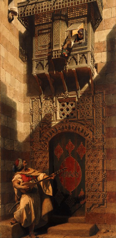Een serenade in Caïro, 1893 door Carl Haag