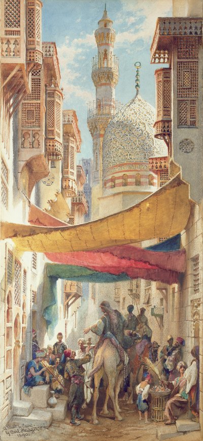 Een straat in Caïro, 1890 door Carl Haag