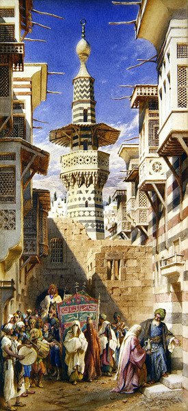 Een Straat in Damascus, 1890 door Carl Haag