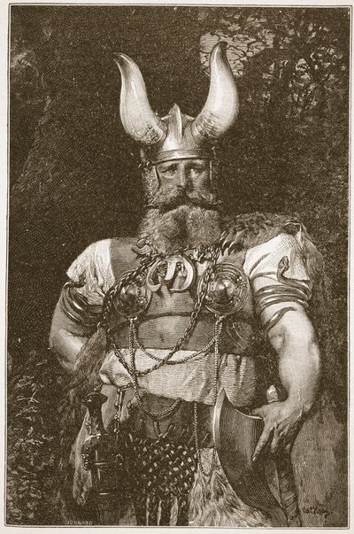 Een Vikinghoofdman, illustratie uit 