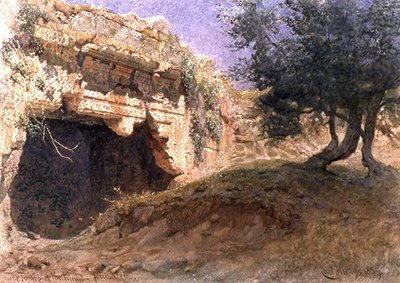 Ingang van de graven van de koningen, Jeruzalem door Carl Haag