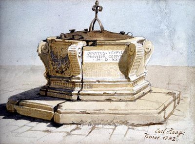 Fontein, Venetië door Carl Haag