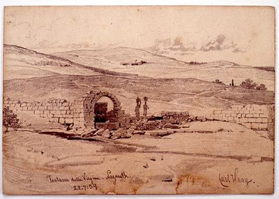 Fontana della Virgine, Nazareth door Carl Haag
