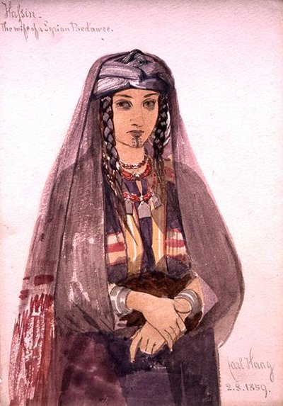 Hassin, de vrouw van een Syrische Bedawee door Carl Haag