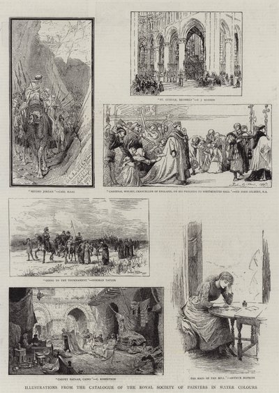 Illustraties uit de catalogus van de Royal Society of Painters in Water Colours door Carl Haag