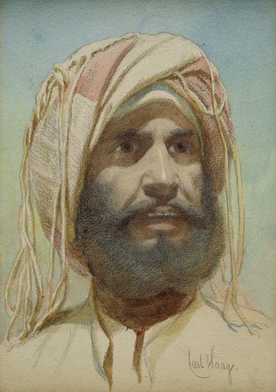 Portret van een bebaarde stamgenoot door Carl Haag
