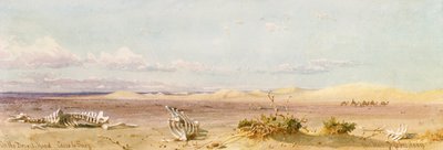 Zandheuvels in de Woestijn, Caïro, Suez, 1859 door Carl Haag