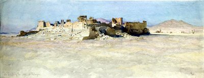 Zuidoostelijke hoek van de Tempel van de Zon, Palmyra door Carl Haag