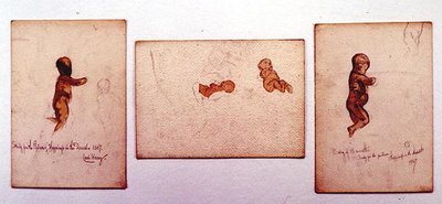 Studie van een baby voor 