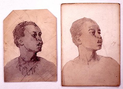 Studie van een Afrikaans Hoofd door Carl Haag