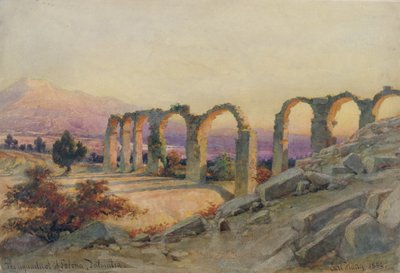 Het Aquaduct van Salona, Dalmatië, 1854 door Carl Haag